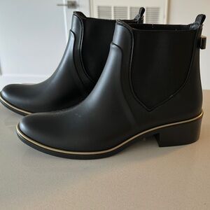 Kate Spade Black Chelsea Boots with Elastic Panels